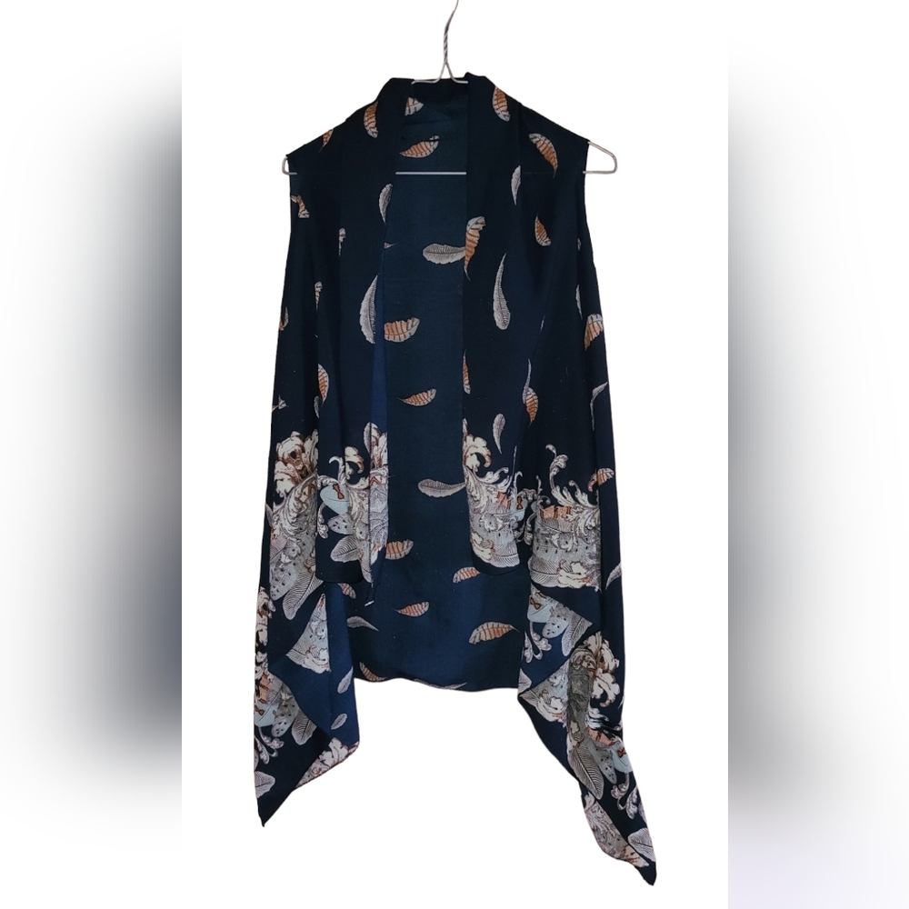 ladies floral feathers scarf/cover up one size